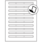 6.64" x 0.42"  Sheet Label