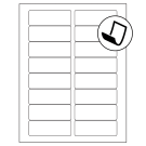 3.375" x 1.25"  Sheet Label
