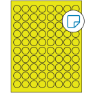 0.875" x 0.875"  Sheet Label