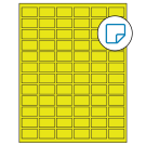 1.25" x 0.75"  Sheet Label