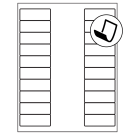 2.625" x 1"  Sheet Label