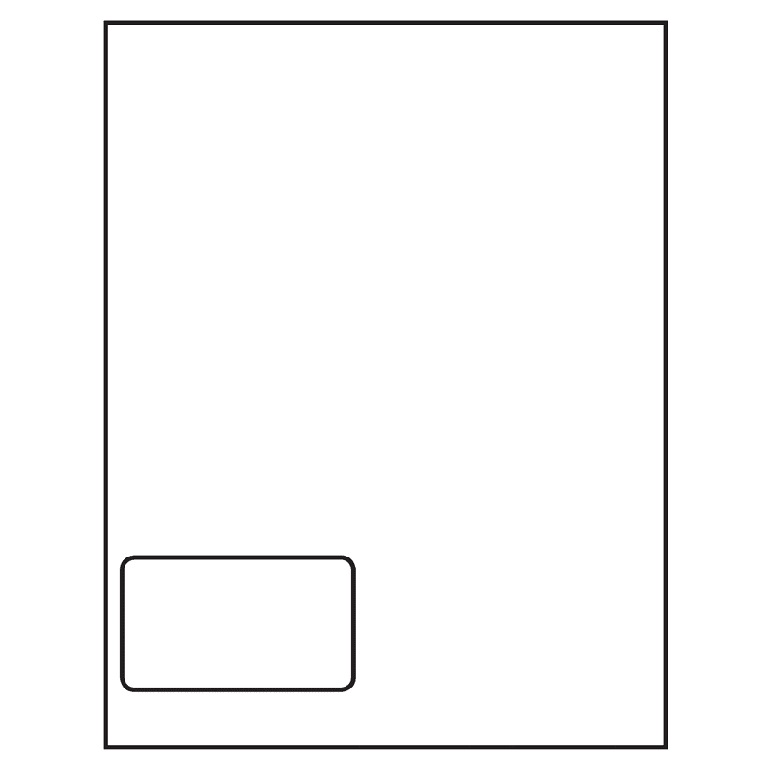 3.5" x 2" White Integrated Form Sheet Labels - 1 Label Per Sheet