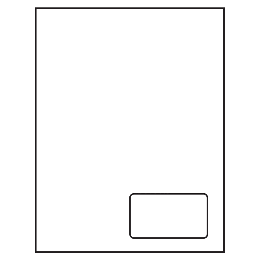 3.5" x 2" White Integrated Form Sheet Labels - 1 Label Per Sheet