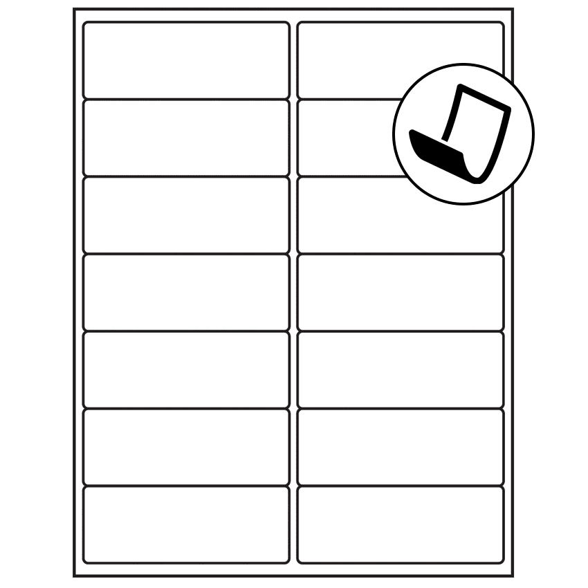 4" x 1.5" Blockout Rectangular Sheet Labels