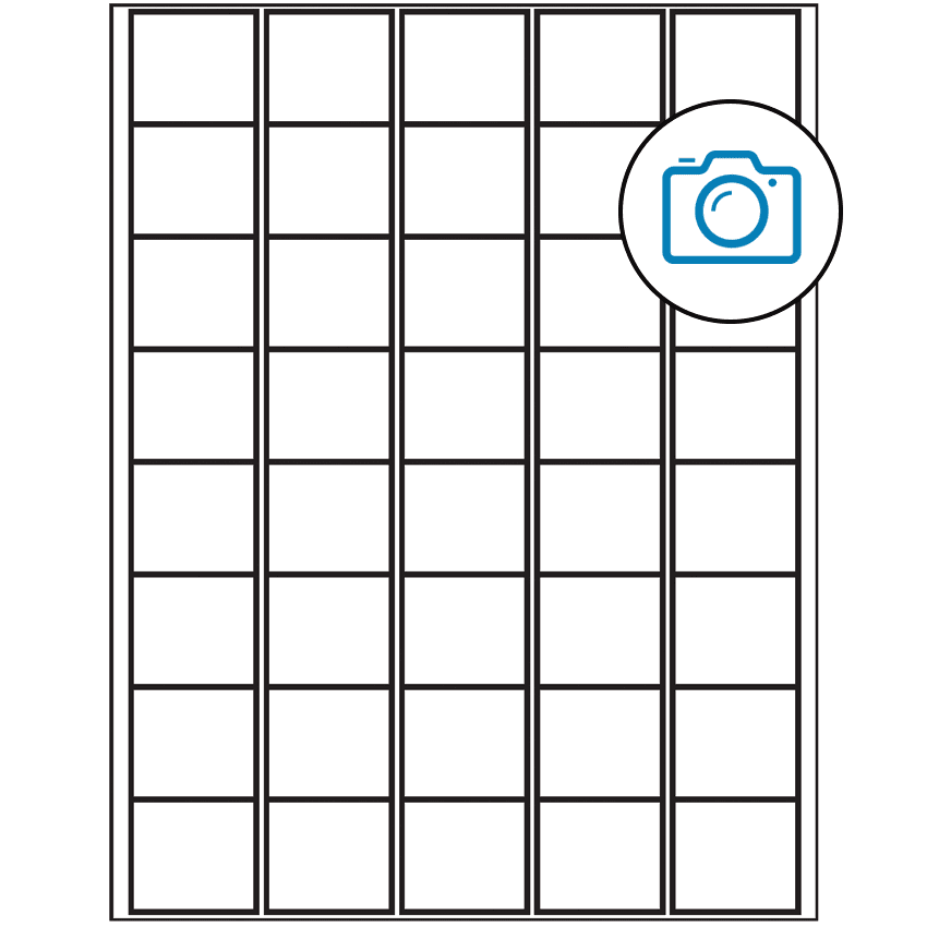 1.5" x 1.35" Photo Gloss Rectangular Sheet Labels