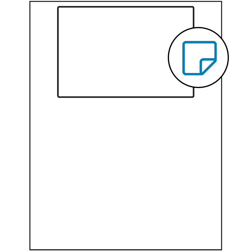 6" x 4" White Rectangular Sheet Labels - Removable Adhesive