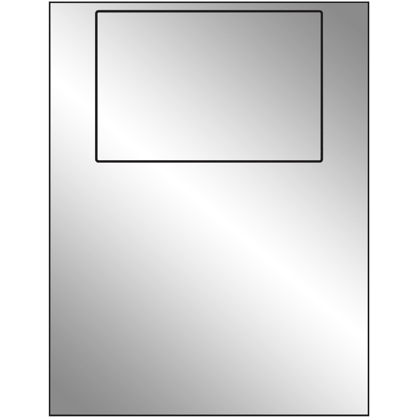6" x 4" Silver Foil Rectangular Sheet Labels
