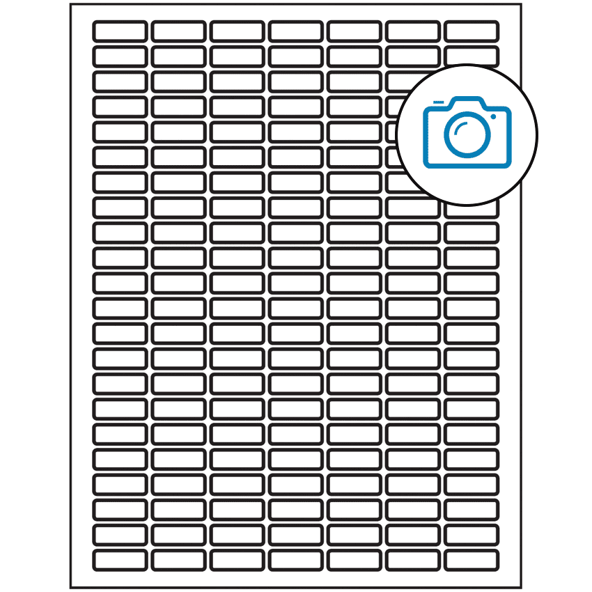 1" x 0.375" Photo Gloss Rectangular Sheet Labels