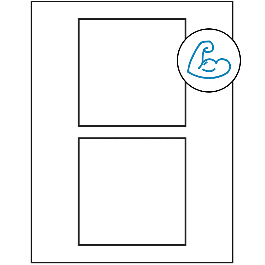 4.5" x 4.5" White Square Sheet Labels - Ultra Aggressive Adhesive