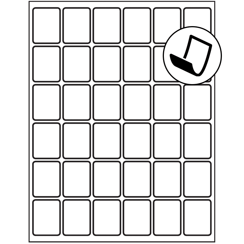 1.25" x 1.625" Blockout Rectangular Sheet Labels