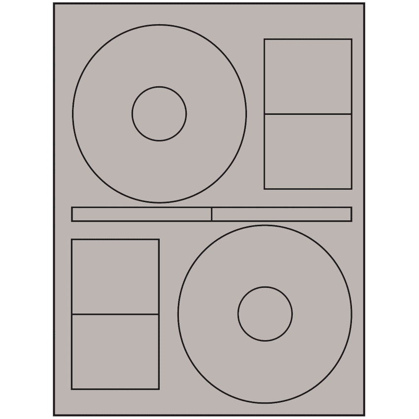 4.64" x 4.64" Gray Sheet Labels