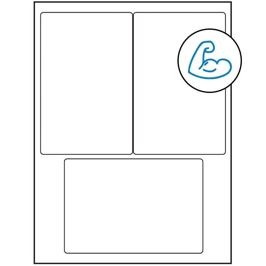 4" x 6" White Rectangular Sheet Labels - Ultra Aggressive Adhesive