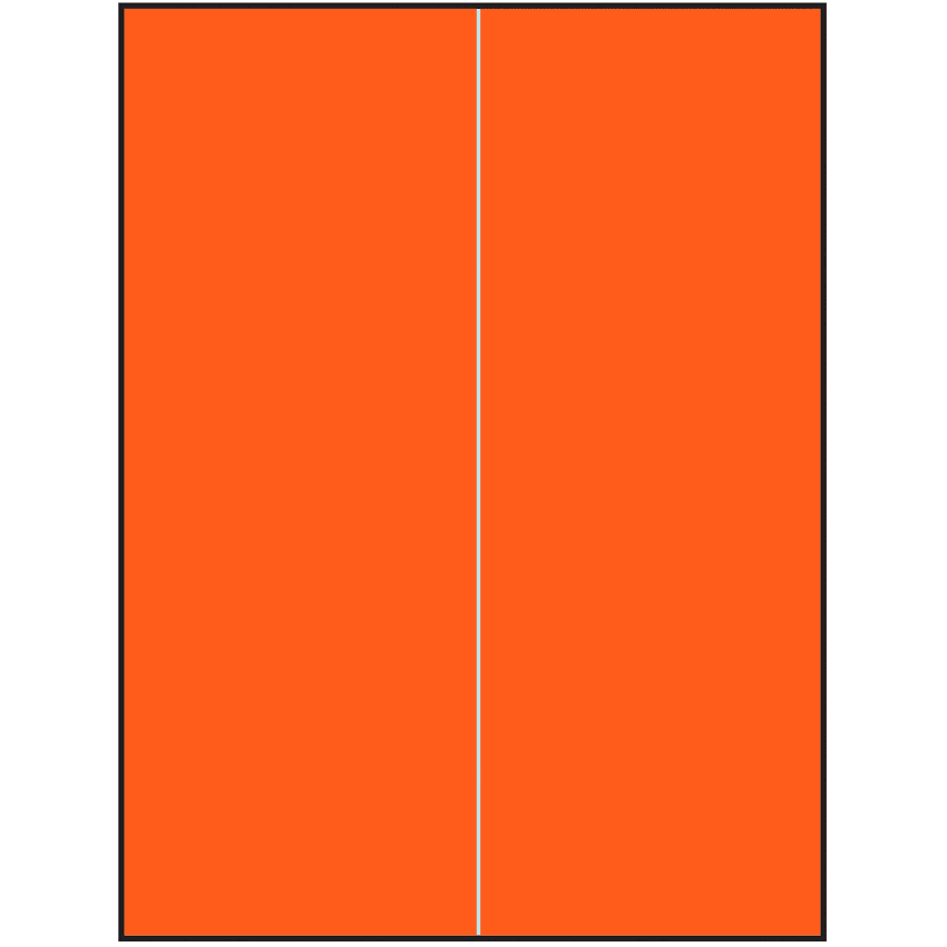 8.5" x 11" Fluorescent Red Rectangular Sheet Labels
