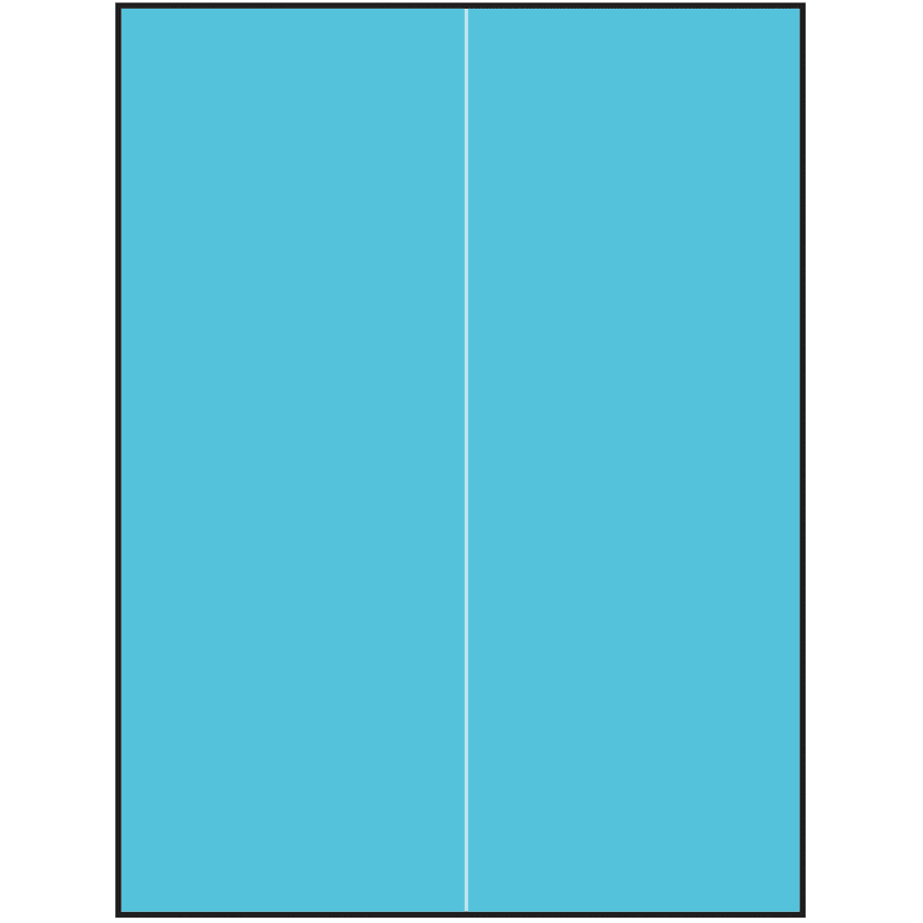 8.5" x 11" Turquoise Rectangular Sheet Labels