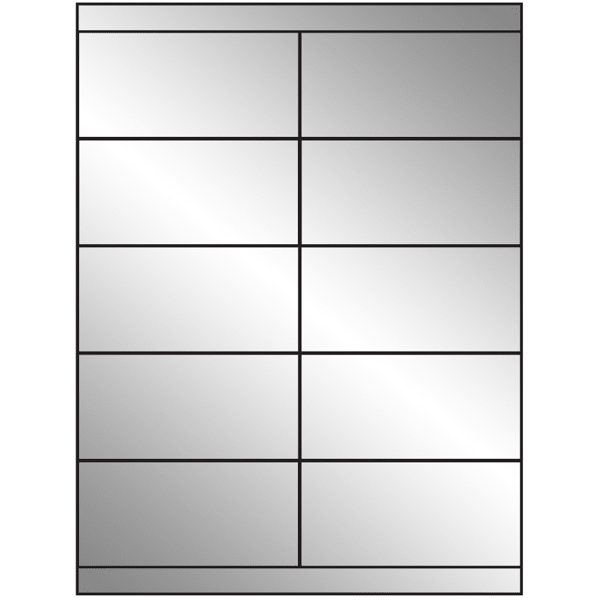 4.25" x 2" Silver Foil Rectangular Sheet Labels