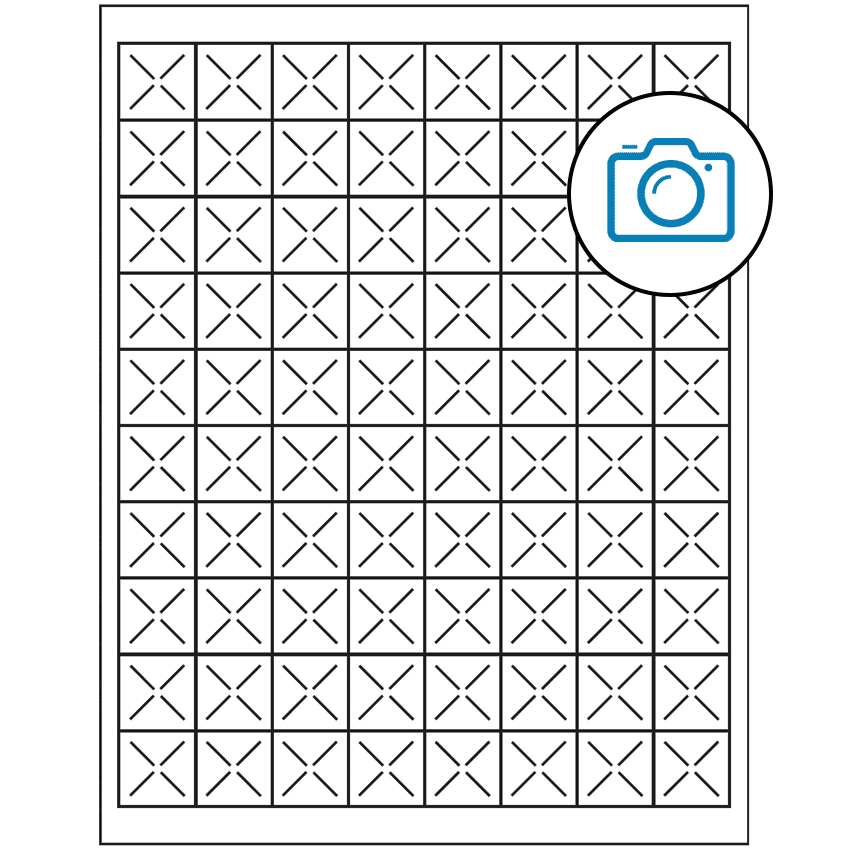 1" x 1" Photo Gloss Square Sheet Labels