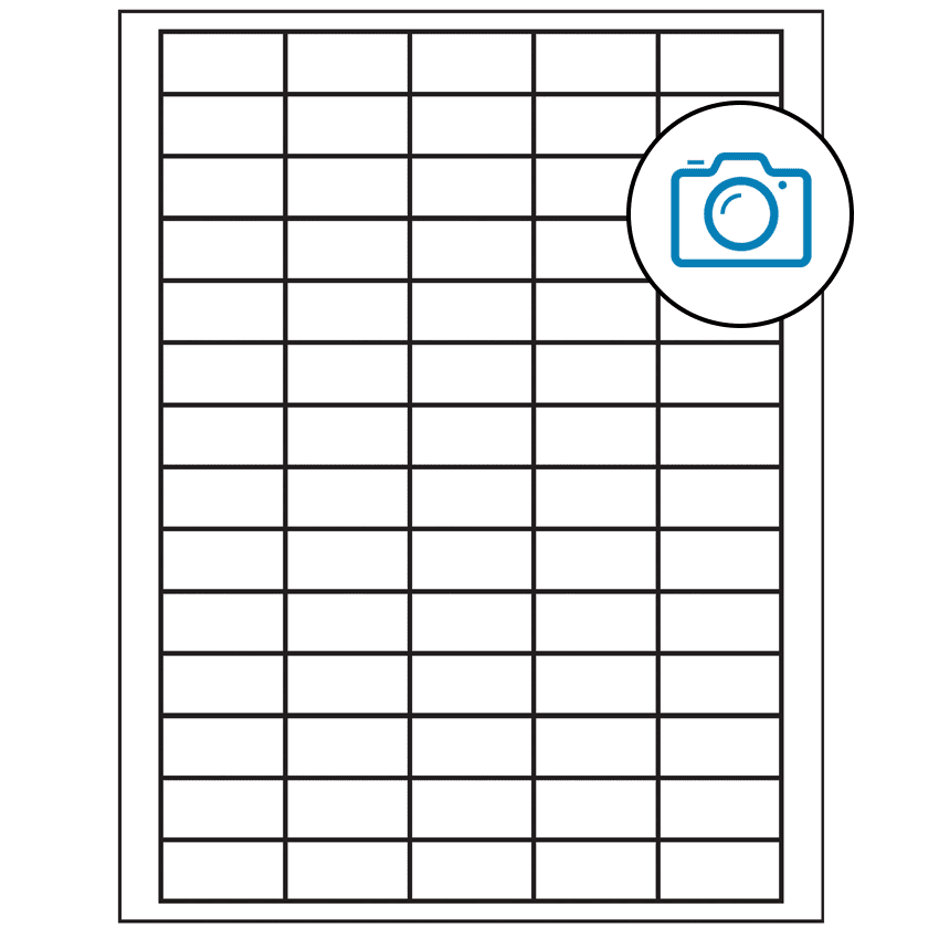 1.5" x 0.75" Photo Gloss Rectangular Sheet Labels