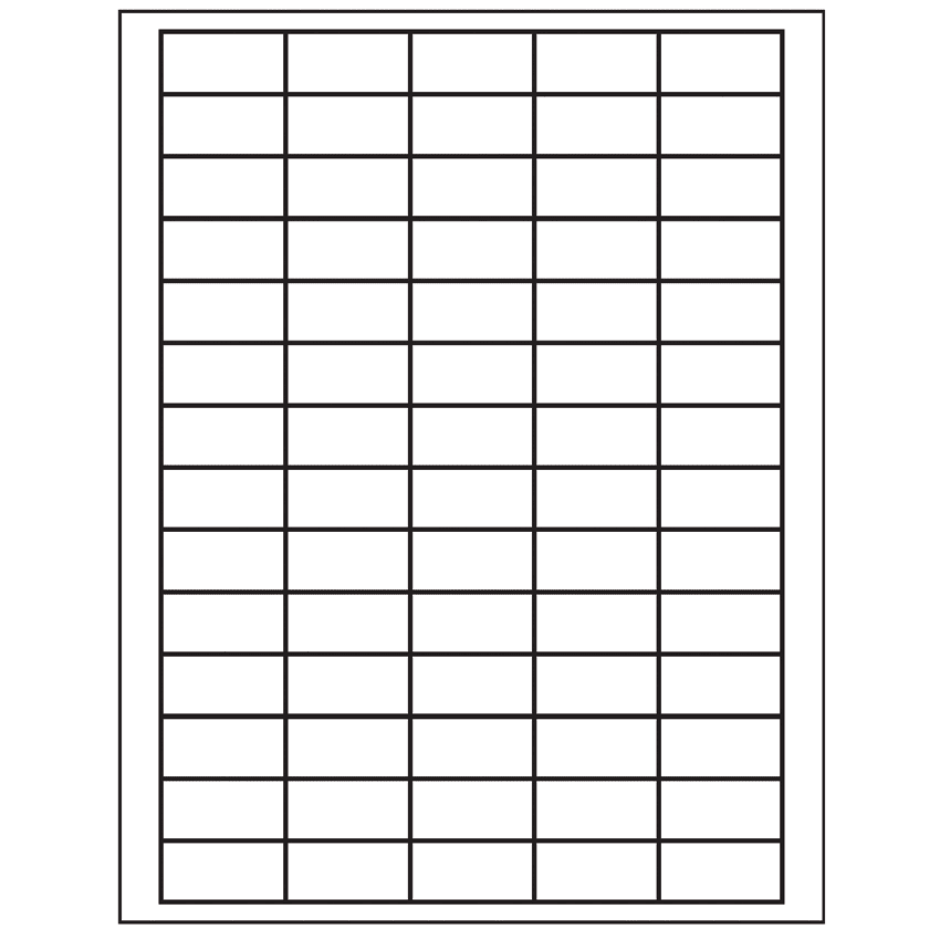 1.5" x 0.75" White Vinyl Drum Rectangular Sheet Labels