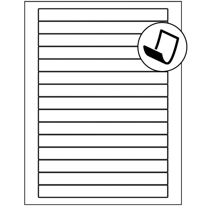 7" x 0.68" Blockout Rectangular Sheet Labels