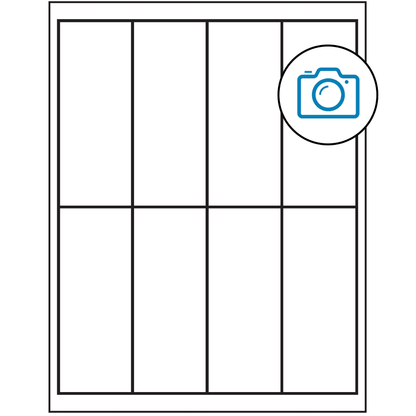 2" x 5" Photo Gloss Rectangular Sheet Labels