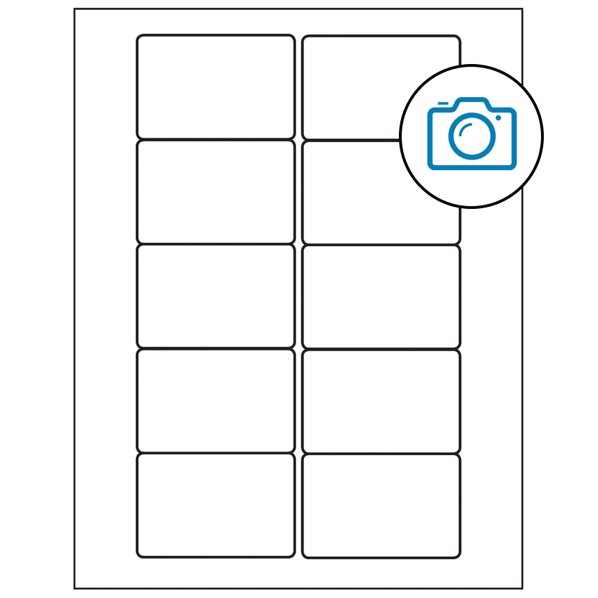 3" x 2" Photo Gloss Rectangular Sheet Labels