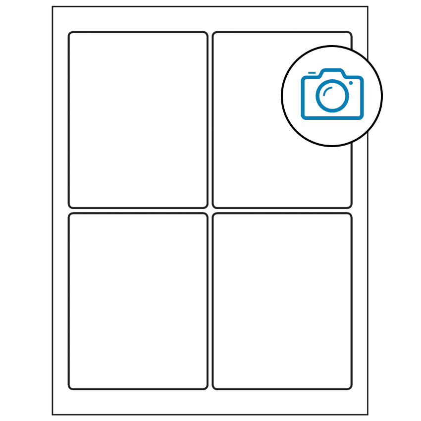 3.75" x 4.75" Photo Gloss Rectangular Sheet Labels