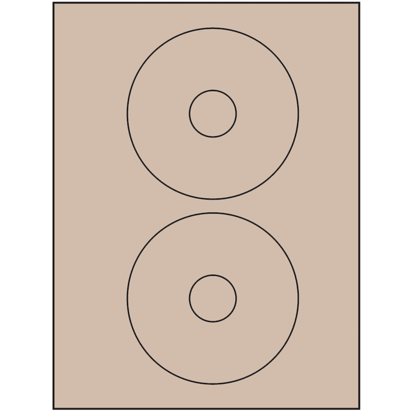 4.5" Pastel Tan Circular Sheet Labels