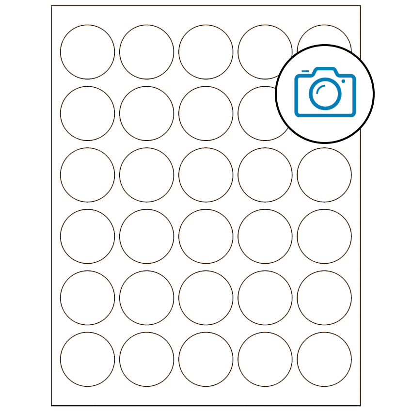 1.5" Photo Gloss Circular Sheet Labels