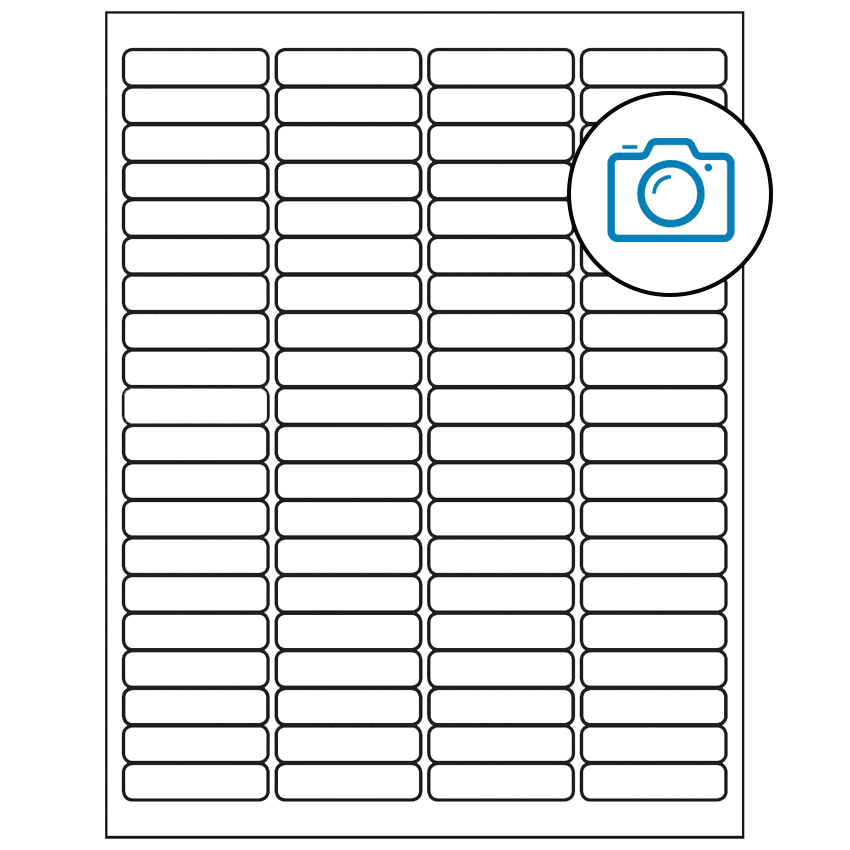 1.9375" x 0.5" Photo Gloss Rectangular Sheet Labels