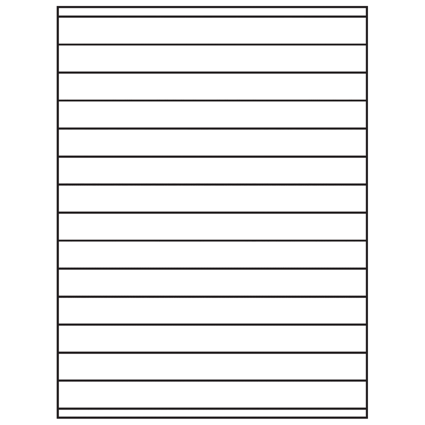 8.5" x 0.75" White Matte Litho Rectangular Sheet Labels