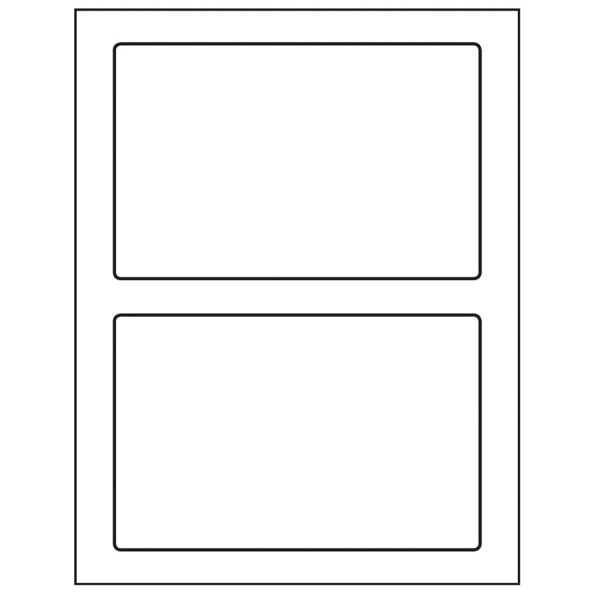7" x 4.5" White Matte Litho Rectangular Sheet Labels