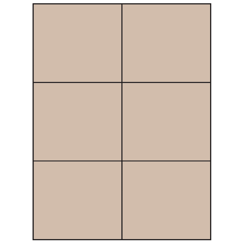 4.25" x 3.66" Pastel Tan Rectangular Sheet Labels