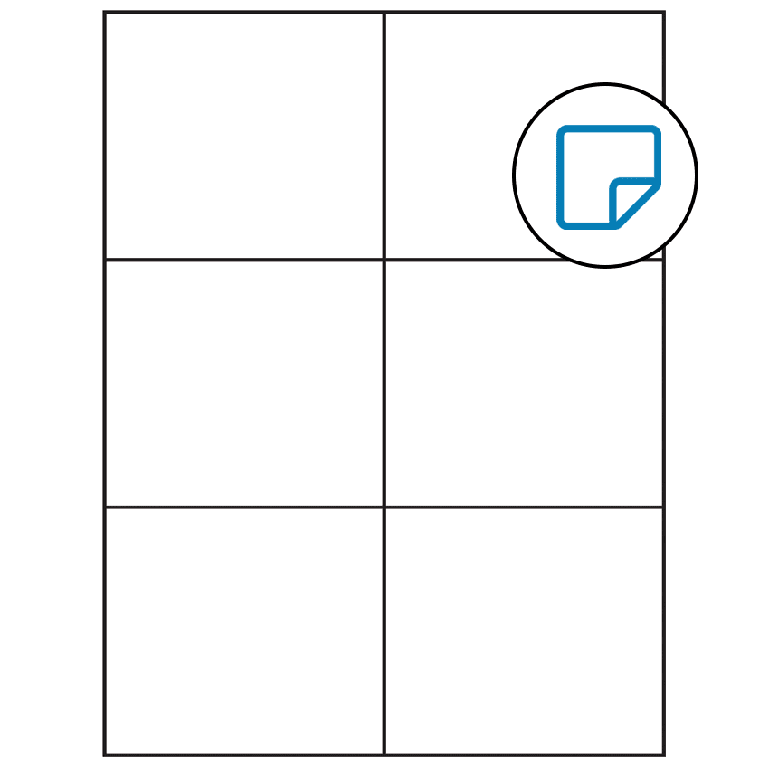 4.25" x 3.66" White Rectangular Sheet Labels - Removable Adhesive