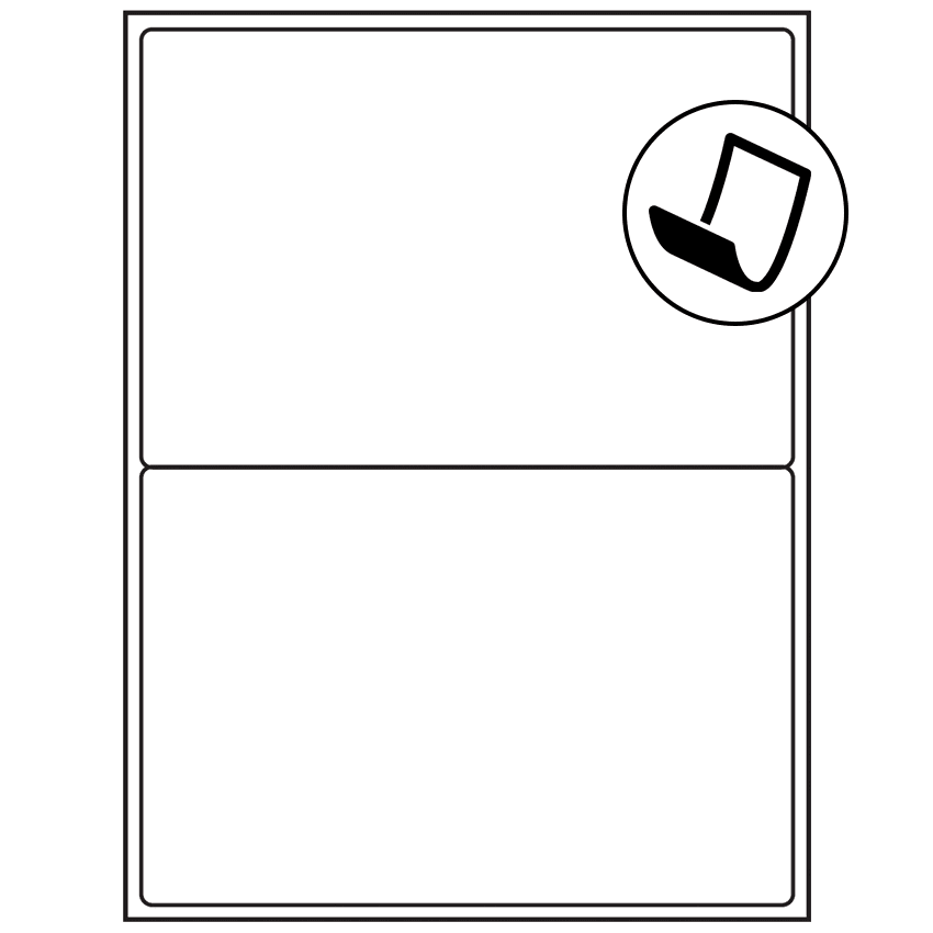 8.4375" x 5.4531" Blockout Rectangular Sheet Labels