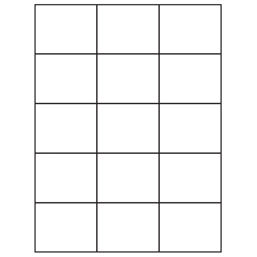 2.83" x 2.2" White Vinyl Drum Rectangular Sheet Labels
