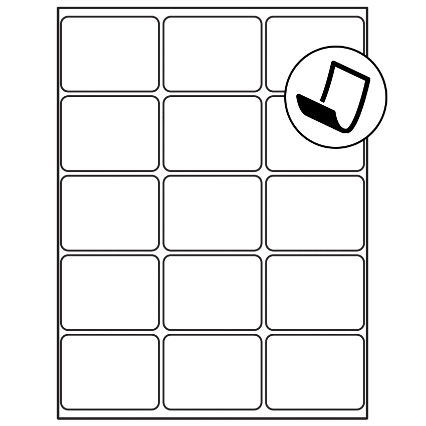 2.6875" x 2" Blockout Rectangular Sheet Labels