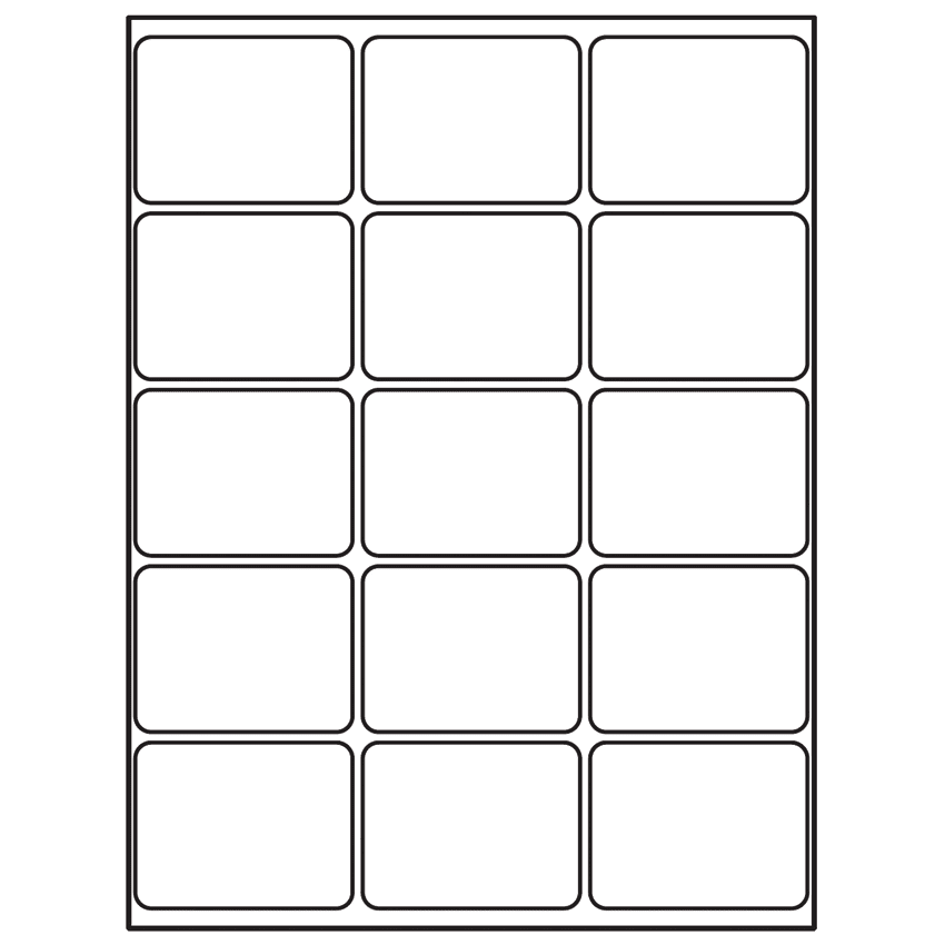2.6875" x 2" White Rectangular Sheet Labels
