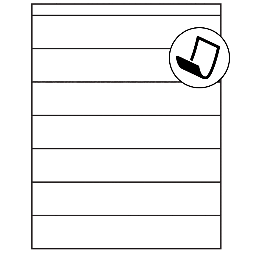 8.5" x 1.5" Blockout Rectangular Sheet Labels