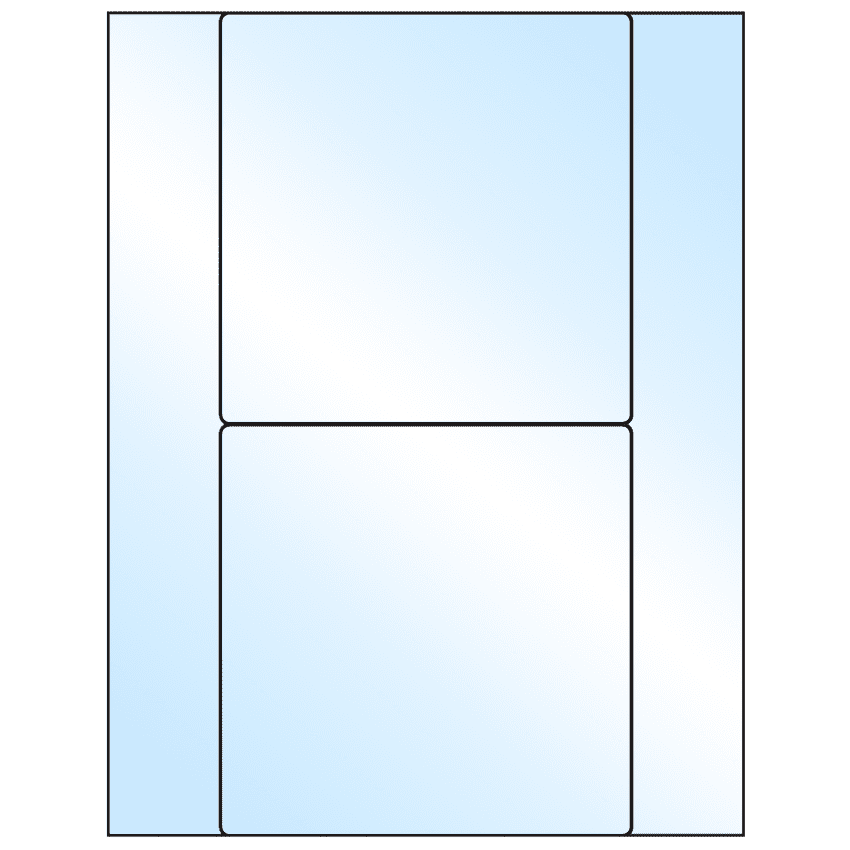 5.5" x 5.5" White Premium High Gloss Square Sheet Labels