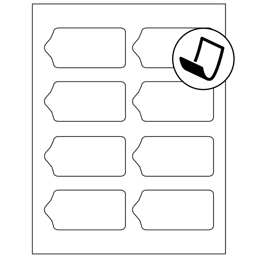 3.5625" x 1.75" Blockout Sheet Labels