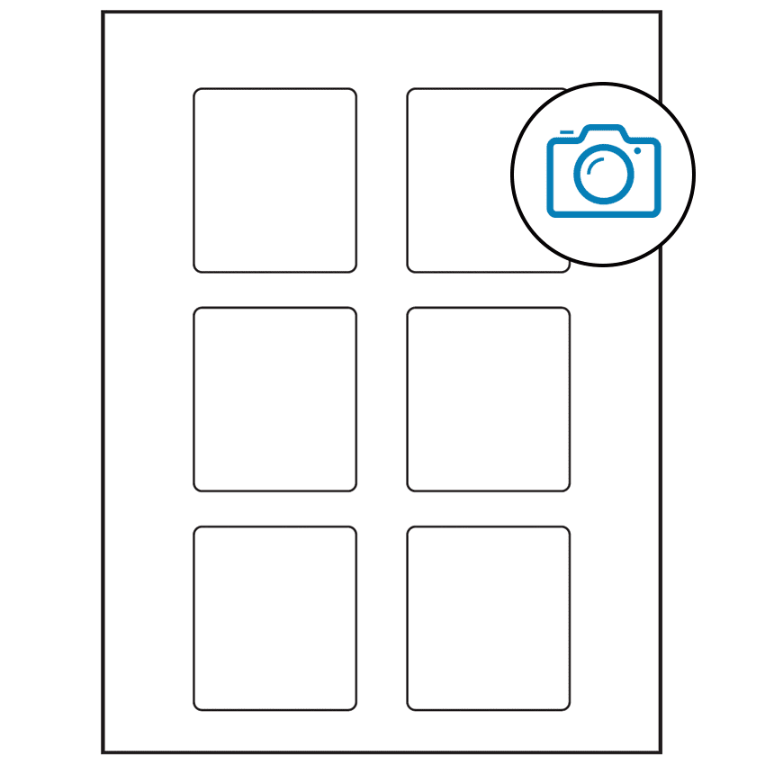 2.5" x 2.75" Photo Gloss Rectangular Sheet Labels
