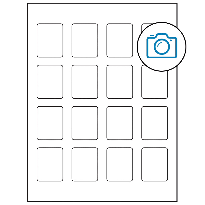 1.5" x 1.875" Photo Gloss Rectangular Sheet Labels