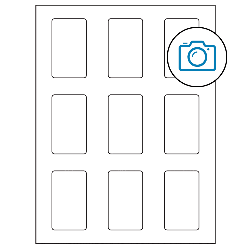 1.6562" x 2.75" Photo Gloss Rectangular Sheet Labels