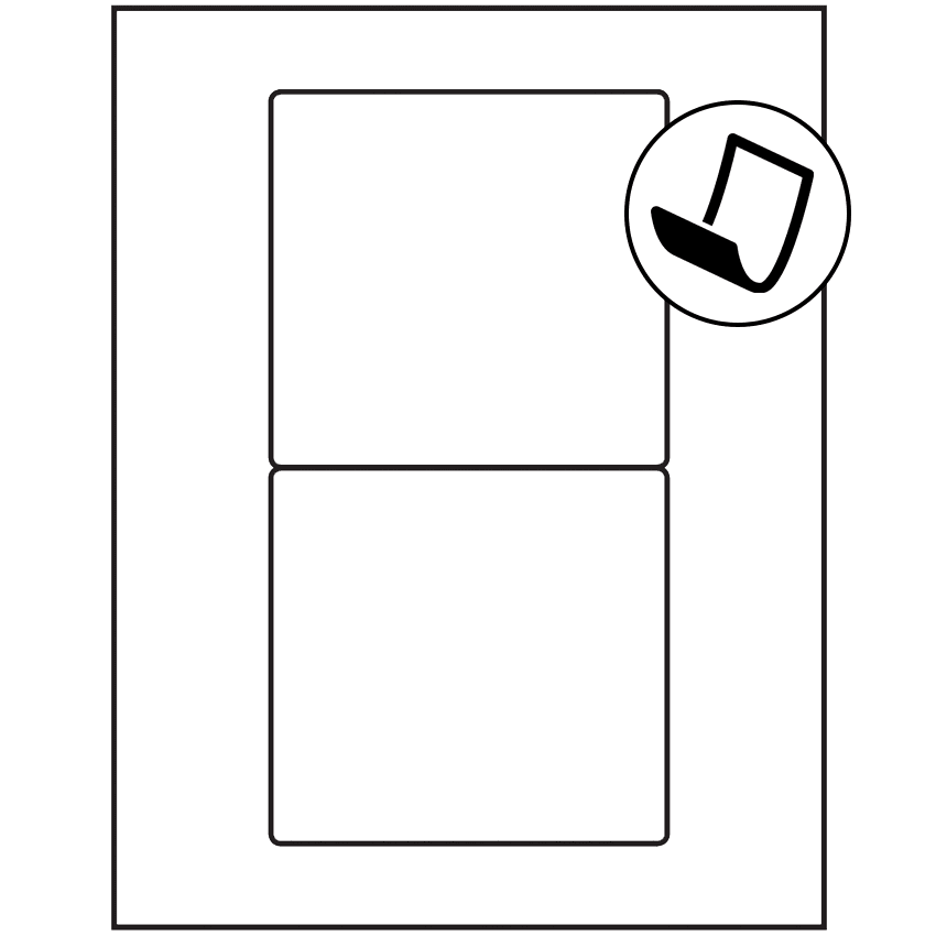 4.75" x 4.5" Blockout Rectangular Sheet Labels