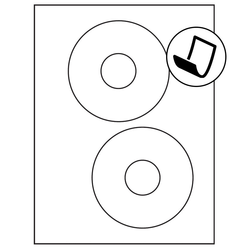 4.65" Blockout Circular Sheet Labels