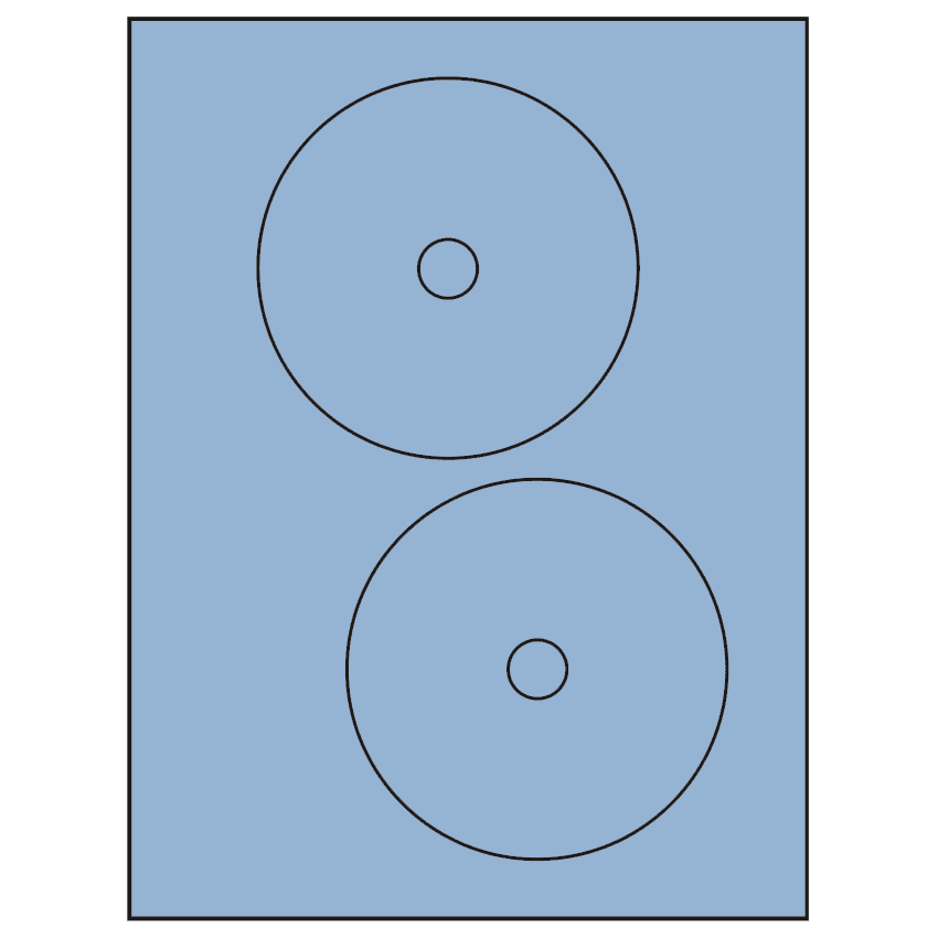 4.65" Pastel Blue Circular Sheet Labels