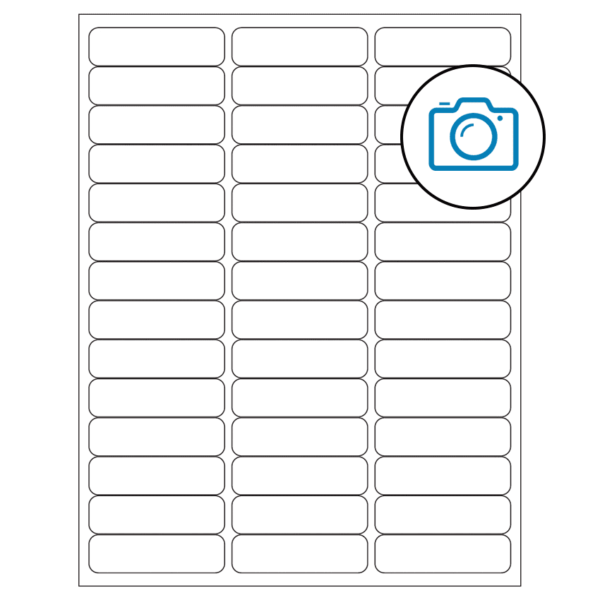 2.625" x 0.75" Photo Gloss Rectangular Sheet Labels