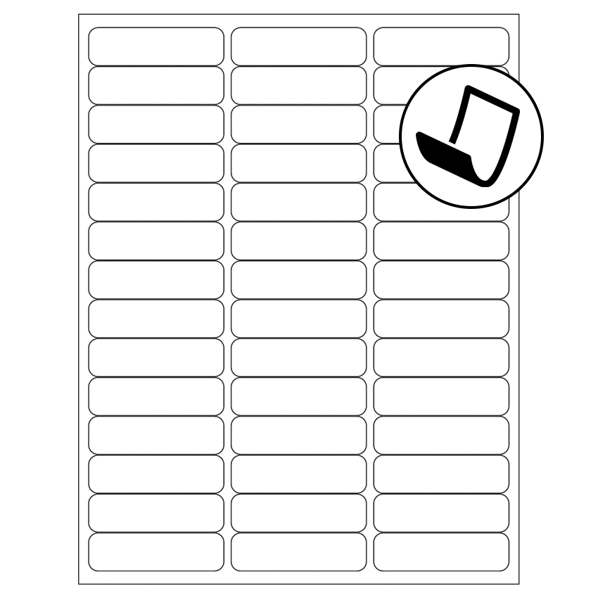 2.625" x 0.75" Blockout Rectangular Sheet Labels