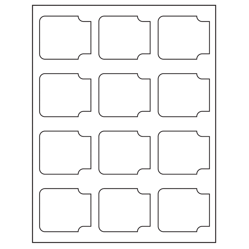 2.38" x 2" White Matte Litho Sheet Labels