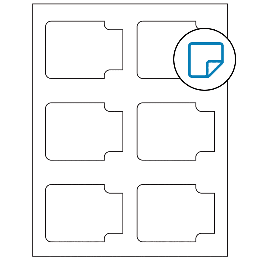 3.372" x 2.5" White Sheet Labels - Removable Adhesive